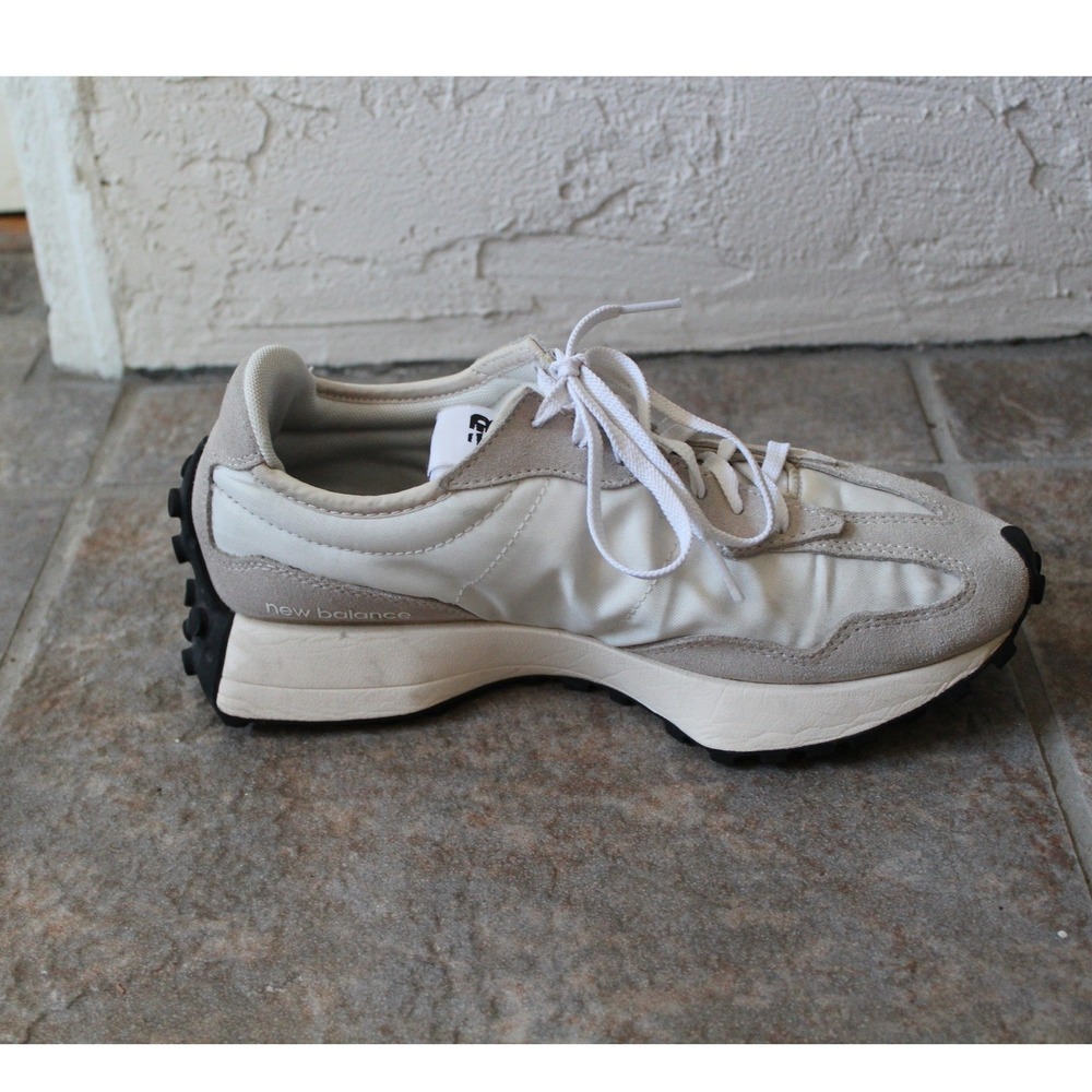 New Balance 327 Sea Salt Black Suede Sneakers WS327FE Womens 9 Mens 7.5 - Picture 5 of 11